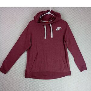 Nike Women's Medium Burgundy Pullover Heavyweight Hooded Shirt